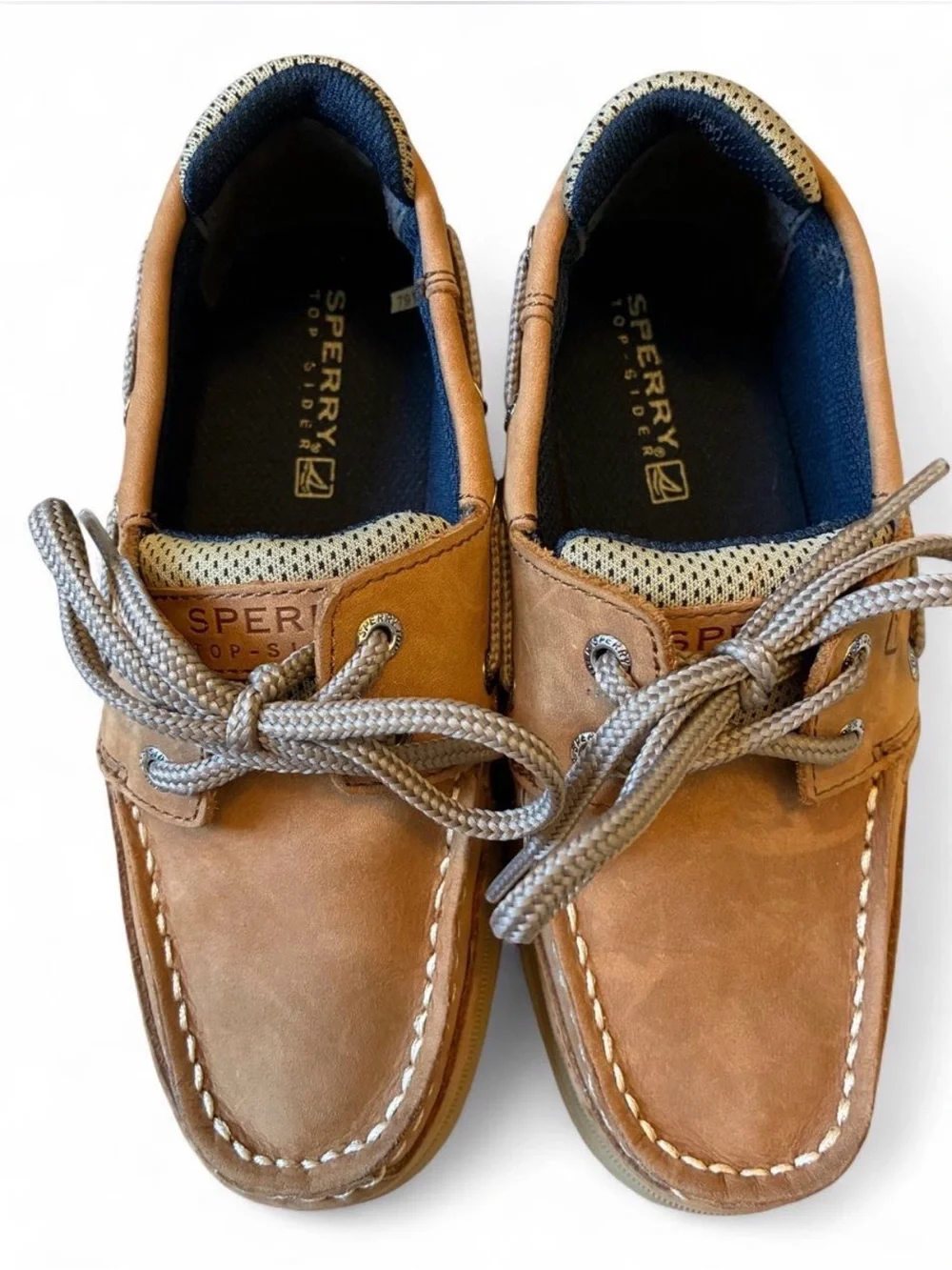 Sperry Lanyard Top Slider Youth Size 2 Great Condition Nautical Boat Shoes